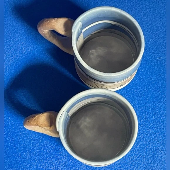 ☕️ Siegelle & Haley Handcrafted Mugs. Buzzard Mountain Pottery Line. PAIR. ☕️ - Picture 13 of 16